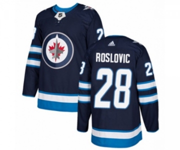 Adidas Winnipeg Jets #28 Jack Roslovic Authentic Navy Blue Home NHL Jersey