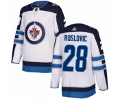 Adidas Winnipeg Jets #28 Jack Roslovic Authentic White Away NHL Jersey