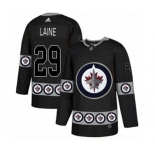 Adidas Winnipeg Jets #29 Patrik Laine Authentic Black Team Logo Fashion NHL Jersey