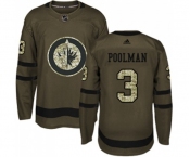 Adidas Winnipeg Jets #3 Tucker Poolman Authentic Green Salute to Service NHL Jersey