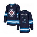 Adidas Winnipeg Jets #3 Tucker Poolman Authentic Navy Blue Drift Fashion NHL Jersey