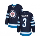 Adidas Winnipeg Jets #3 Tucker Poolman Authentic Navy Blue Home NHL Jersey