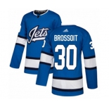 Adidas Winnipeg Jets #30 Laurent Brossoit Authentic Blue Alternate NHL Jersey