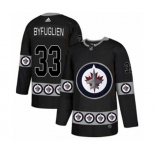 Adidas Winnipeg Jets #33 Dustin Byfuglien Authentic Black Team Logo Fashion NHL Jersey