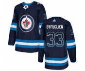 Adidas Winnipeg Jets #33 Dustin Byfuglien Authentic Navy Blue Drift Fashion NHL Jersey