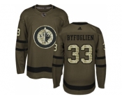 Adidas Winnipeg Jets #33 Dustin Byfuglien Green Salute to Service Stitched NHL Jersey