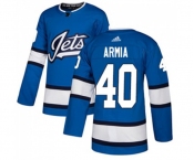 Adidas Winnipeg Jets #40 Joel Armia Authentic Blue Alternate NHL Jersey