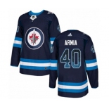 Adidas Winnipeg Jets #40 Joel Armia Authentic Navy Blue Drift Fashion NHL Jersey