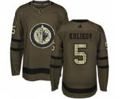 Adidas Winnipeg Jets #5 Dmitry Kulikov Authentic Green Salute to Service NHL Jersey