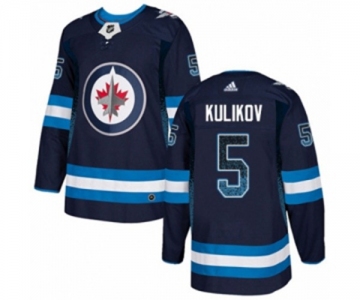 Adidas Winnipeg Jets #5 Dmitry Kulikov Authentic Navy Blue Drift Fashion NHL Jersey