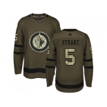 Adidas Winnipeg Jets #5 Mark Stuart Green Salute to Service Stitched NHL Jersey