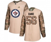 Adidas Winnipeg Jets #56 Marko Dano Authentic Camo Veterans Day Practice NHL Jersey