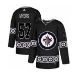 Adidas Winnipeg Jets #57 Tyler Myers Authentic Black Team Logo Fashion NHL Jersey