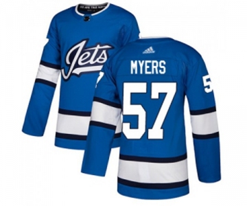 Adidas Winnipeg Jets #57 Tyler Myers Authentic Blue Alternate NHL Jersey