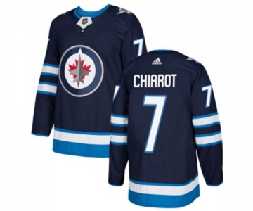 Adidas Winnipeg Jets #7 Ben Chiarot Authentic Navy Blue Home NHL Jersey