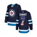 Adidas Winnipeg Jets #7 Ben Chiarot Authentic Navy Blue USA Flag Fashion NHL Jersey