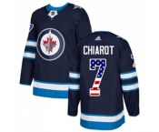 Adidas Winnipeg Jets #7 Ben Chiarot Authentic Navy Blue USA Flag Fashion NHL Jersey