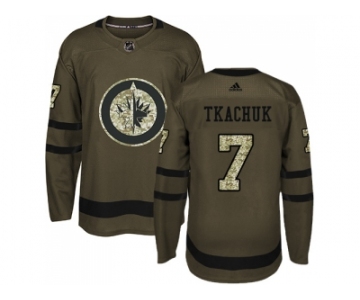 Adidas Winnipeg Jets #7 Keith Tkachuk Green Salute to Service Stitched NHL Jersey