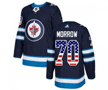 Adidas Winnipeg Jets #70 Joe Morrow Authentic Navy Blue USA Flag Fashion NHL Jersey