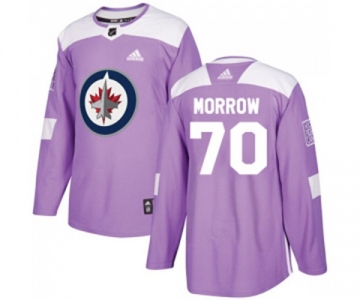 Adidas Winnipeg Jets #70 Joe Morrow Authentic Purple Fights Cancer Practice NHL Jersey