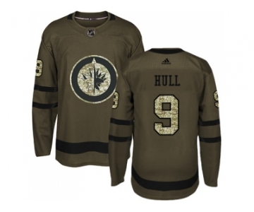 Adidas Winnipeg Jets #9 Bobby Hull Green Salute to Service Stitched NHL Jersey