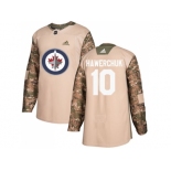 Men Adidas Winnipeg Jets #10 Dale Hawerchuk Camo Authentic 2017 Veterans Day Stitched NHL Jersey