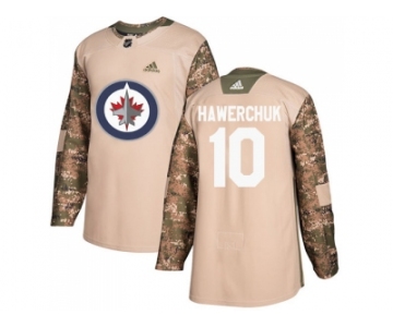 Men Adidas Winnipeg Jets #10 Dale Hawerchuk Camo Authentic 2017 Veterans Day Stitched NHL Jersey