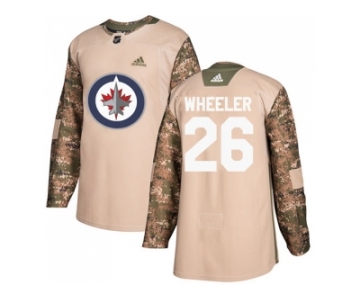 Men Adidas Winnipeg Jets #26 Blake Wheeler Camo Authentic 2017 Veterans Day Stitched NHL Jersey