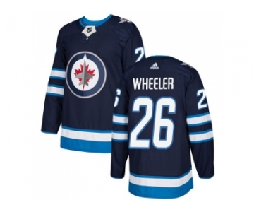 Men Adidas Winnipeg Jets #26 Blake Wheeler Navy Blue Home Authentic Stitched NHL Jersey