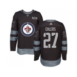 Men Adidas Winnipeg Jets #27 Nikolaj Ehlers Black 1917-2017 100th Anniversary Stitched NHL Jersey