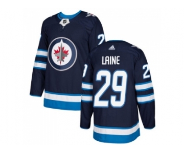 Men Adidas Winnipeg Jets #29 Patrik Laine Navy Blue Home Authentic Stitched NHL Jersey