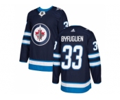 Men Adidas Winnipeg Jets #33 Dustin Byfuglien Navy Blue Home Authentic Stitched NHL Jersey