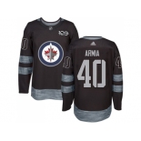 Men Adidas Winnipeg Jets #40 Joel Armia Black 1917-2017 100th Anniversary Stitched NHL Jersey