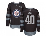 Men Adidas Winnipeg Jets #40 Joel Armia Black 1917-2017 100th Anniversary Stitched NHL Jersey