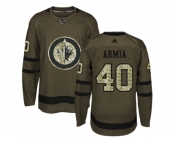 Men Adidas Winnipeg Jets #40 Joel Armia Green Salute to Service Stitched NHL Jersey