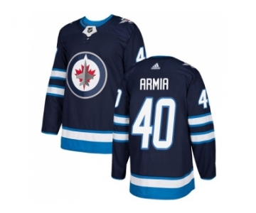 Men Adidas Winnipeg Jets #40 Joel Armia Navy Blue Home Authentic Stitched NHL Jersey