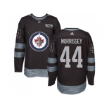 Men Adidas Winnipeg Jets #44 Josh Morrissey Black 1917-2017 100th Anniversary Stitched NHL Jersey