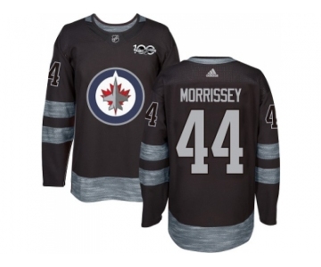 Men Adidas Winnipeg Jets #44 Josh Morrissey Black 1917-2017 100th Anniversary Stitched NHL Jersey