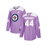 Men Adidas Winnipeg Jets #44 Josh Morrissey Purple Authentic Fights Cancer Stitched NHL Jersey