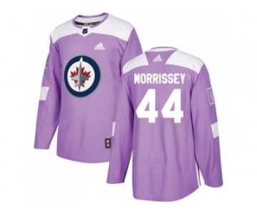 Men Adidas Winnipeg Jets #44 Josh Morrissey Purple Authentic Fights Cancer Stitched NHL Jersey