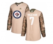 Men Adidas Winnipeg Jets #7 Keith Tkachuk Camo Authentic 2017 Veterans Day Stitched NHL Jersey