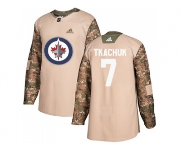 Men Adidas Winnipeg Jets #7 Keith Tkachuk Camo Authentic 2017 Veterans Day Stitched NHL Jersey