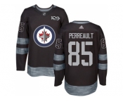 Men Adidas Winnipeg Jets #85 Mathieu Perreault Black 1917-2017 100th Anniversary Stitched NHL Jersey