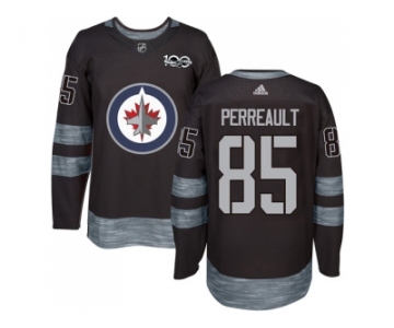 Men Adidas Winnipeg Jets #85 Mathieu Perreault Black 1917-2017 100th Anniversary Stitched NHL Jersey