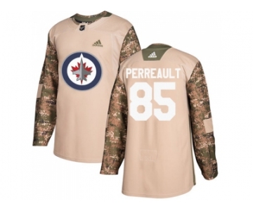 Men Adidas Winnipeg Jets #85 Mathieu Perreault Camo Authentic 2017 Veterans Day Stitched NHL Jersey