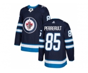 Men Adidas Winnipeg Jets #85 Mathieu Perreault Navy Blue Home Authentic Stitched NHL Jersey