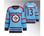 Men Winnipeg Jets #13 Gabriel Vilardi Light Blue Anniversary Primegreen Stitched Jersey