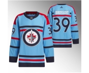 Men Winnipeg Jets #39 Laurent Brossoit Light Blue Anniversary Primegreen Stitched Jersey