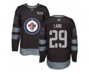 Men's Adidas Winnipeg Jets #29 Patrik Laine Authentic Black 1917-2017 100th Anniversary NHL Jersey