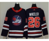 Men's Jets #26 Blake Wheeler Navy Blue Authentic 2019 Heritage Classic Stitched Hockey Jersey